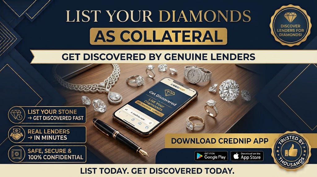List Certified Diamonds & Gemstones as Collateral