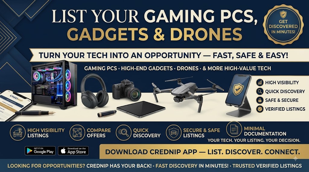 List Gaming PCs, Laptops & Drones as Collateral