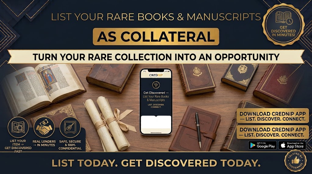 List Rare Manuscripts as Collateral on Crednip