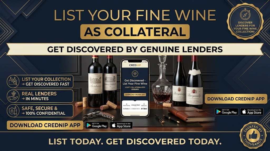 List Fine Wine Collectibles as Collateral